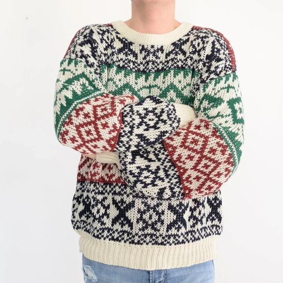 Original Cube Mulit-colour Knit Crewneck Sweater - Picture 3 of 14